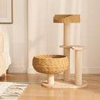 Sleeping in the Bowl Cat Tree